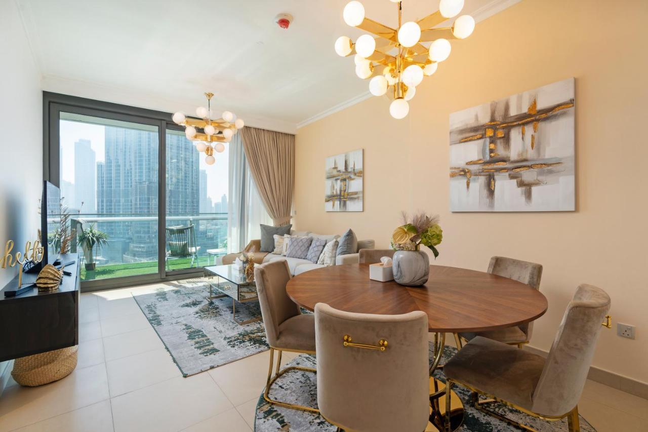 Prestige Living 1Br With Full Burj Khalifa View By Auberge Dubaj Kültér fotó
