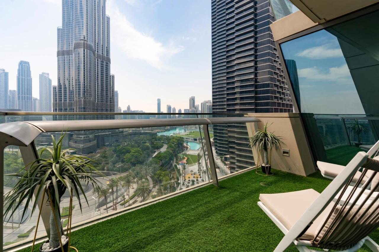 Prestige Living 1Br With Full Burj Khalifa View By Auberge Dubaj Kültér fotó